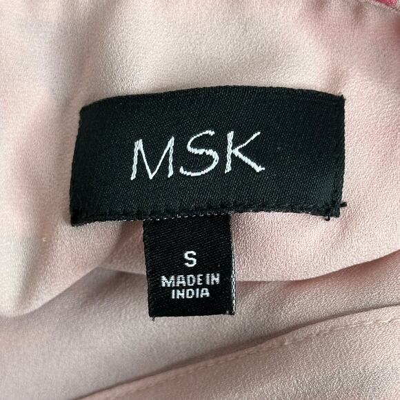 NWT MSK Flutter Sleeve V-Neck Multi Floral Print Chiffon Dress Womens Size Small - Picture 13 of 16